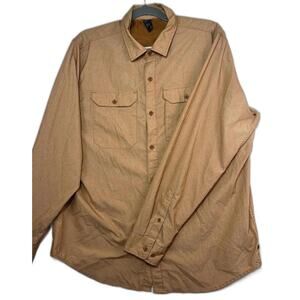 Mountain Hardwear Shirt Mens XL Tan Vented Lightweight Hiking Long Sleeve Top